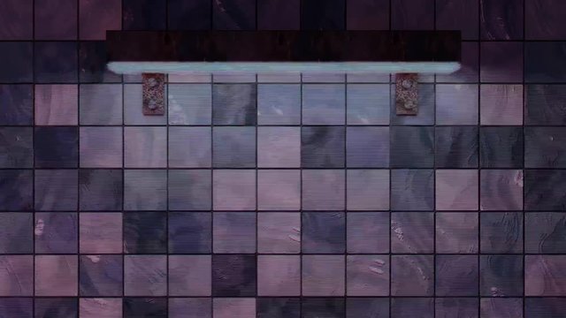 Muro en la oscuridad en la calle  iluminado por foco o l&aacute;mpara