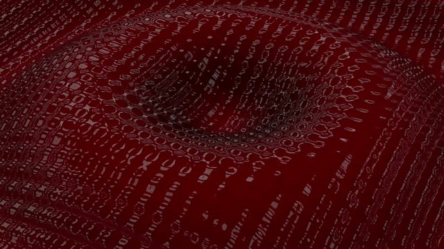 Red jelly rippled surface.
Loop ready animation of moving organic surface.