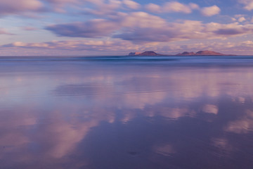 Fototapeta premium Famara, Lanzarote island. Atlantic ocean. Canary islands in Spain 