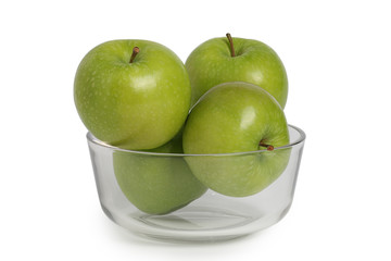 Green apple isolated on white background