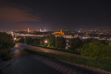 Fototapeta na wymiar View of Florence city at night 