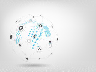 Global network background.Social media connection concept.