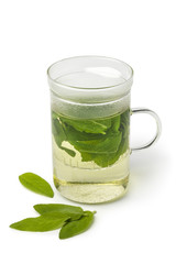 Glass of healthy sage tea