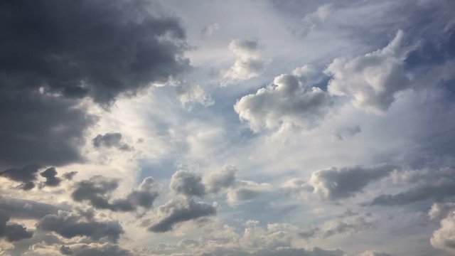 北海道の美しい空と黒雲　タイムラプス