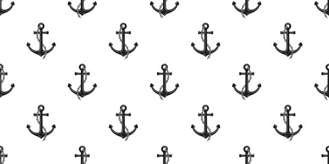anchor seamless pattern boat vector helm maritime Nautical pirate tropical background isolated wallpaper
