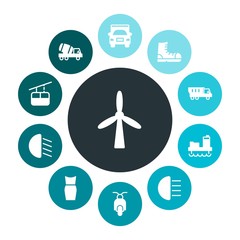 transports, industry, clothes Infographic Colorful fill Icons Set. Contains such Icons as light,  concrete,  beauty, construction,  platform,  industrial,  gas and more. Fully Editable. Pixel Perfect