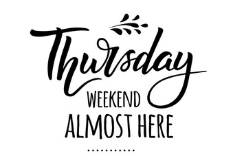 thursday motivation lettering