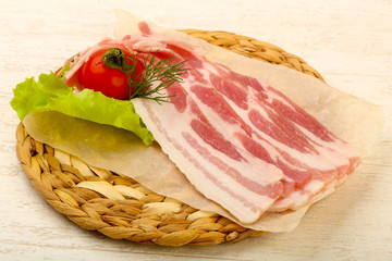 Raw bacon