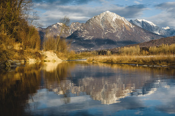 Reflection of  the Dolomites
