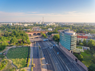 Berlin, Germany, Funkturm, View on the motorway.