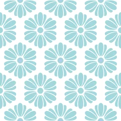 Seamless Pattern Flowers Turquoise Big © Jan Engel