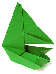 catamaran papier vert 