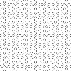 Vector Seamless Geometry Truchet Pattern