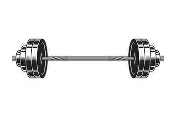 Vintage barbell for bodybuilding icon