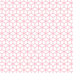 Retro Seamless Pattern Cubes Rose