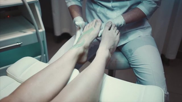 Foot massageFoot massage in the patient.
