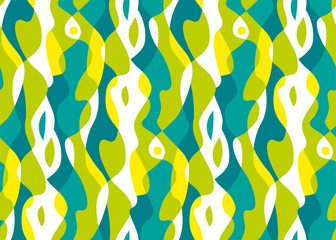 Tropical green colors abstract seamless pattern.