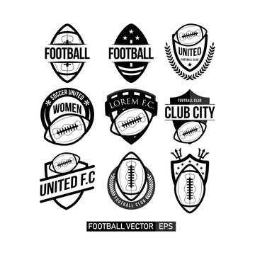 Football Club Set Logo Vector Template Design Illustration