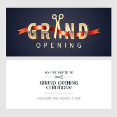 Grand opening vector illustration, invitation