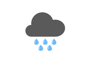 Fototapeta na wymiar Colorful cloud raining icon