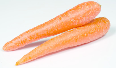 Carrots isolated on white background
