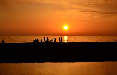 sunset on the Black sea 