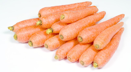 Carrots isolated on white background
