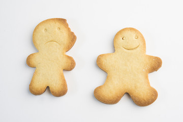 Decorating Christmas Cookies with Icing ISOLATED