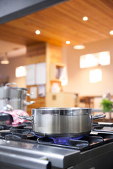 Cocina gas y olla inox