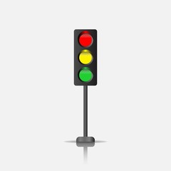 Traffic light vector icon.