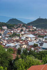 Fototapeta premium Amazing Night Panorama to City of Plovdiv from Nebet Tepe hill, Bulgaria