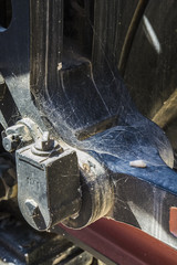 Detalle del eje de una rueda