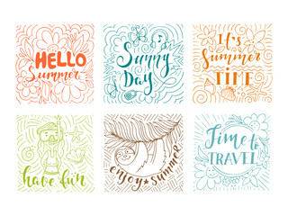 Summer greeting cards