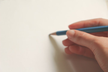 Blur beautiful hand writing on paper.