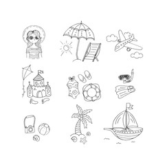 Vector  illustrations with summer elements