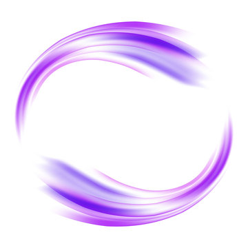 Vector circle of purple waves. Abstract background.