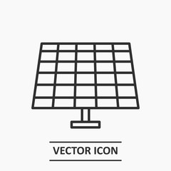 Outline solar battery icon illustration,vector energy sign,power symbol
