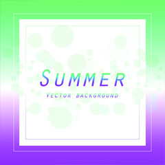 Summer colorful background for your design, text. Frame.