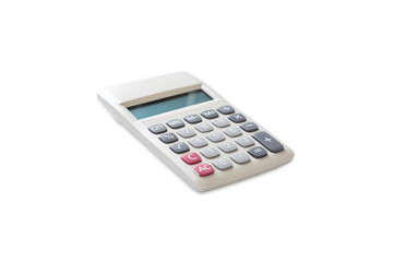 Top view of calculator isolated on a white background with clipping path.