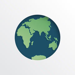 World Environment day paper cut concept