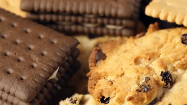 Close up of cookies mix. No sound.