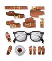 set male accessories icons vector illustration design