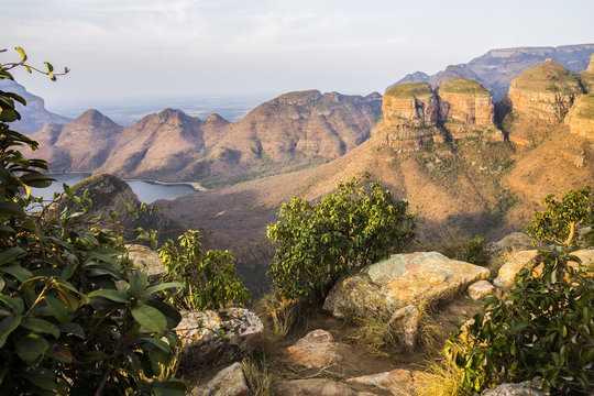 Africa, South Africa, Mpumalanga, Panorama Route, Blyde River Canyon Nature Reserve, Three Rondavels