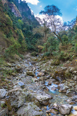 A small mountain river in Nepal.