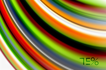 Rainbow color waves, vector blurred abstract background