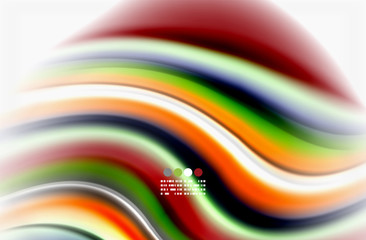 Rainbow color waves, vector blurred abstract background