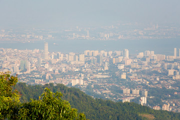 Penang Hill landscape in Malaysia