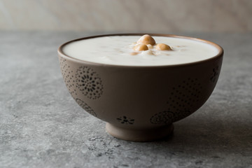 Cold Yogurt Soup with Chickpeas and Wheat Seeds / Ayran asi Corbasi / Tzatziki