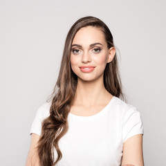 Fototapeta premium Studio portrait of beautiful young woman