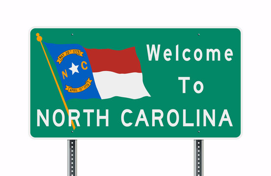 Welcome to North Carolina road sign